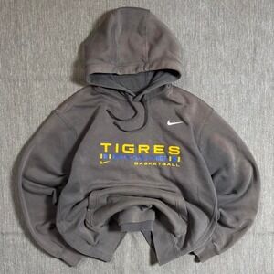 Nike Grey Faded Tigres Hoodie -  L